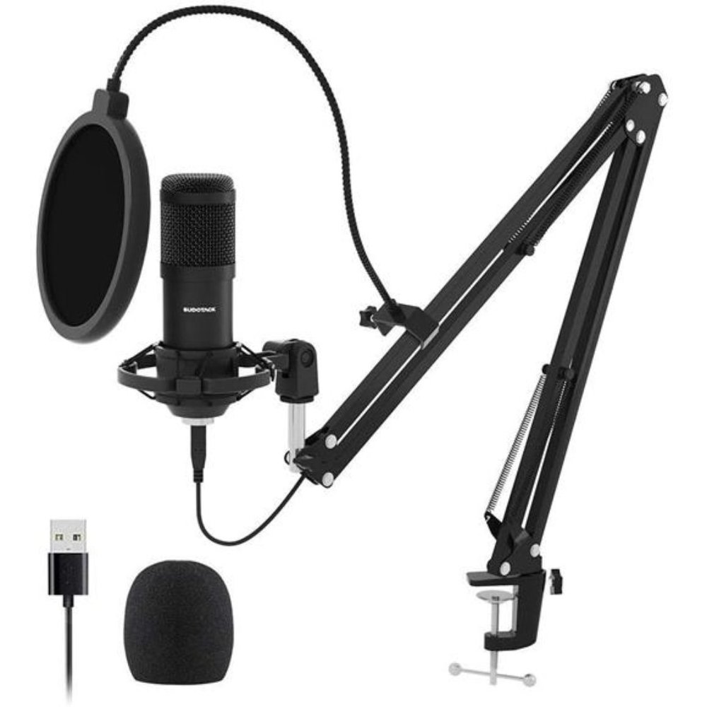 USB Streaming Podcast PC Microphone, Professional 192KHZ/24Bit Studio Cardioid